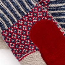 Load image into Gallery viewer, Lycksele Pattern Suede Palm Swedish Mittens