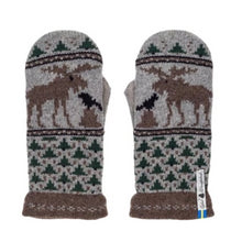 Load image into Gallery viewer, Skogen Pattern Suede Palm Swedish Mittens