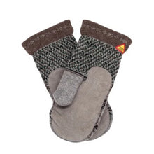 Load image into Gallery viewer, Skogen Pattern Suede Palm Swedish Mittens