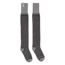 Load image into Gallery viewer, Skaftö Black Pattern Swedish Over Knee Socks