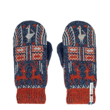 Load image into Gallery viewer, Scania Pattern Suede Palm Swedish Mittens Ojbro Vantfabrik