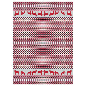 Dalarna Pattern Cotton Blanket