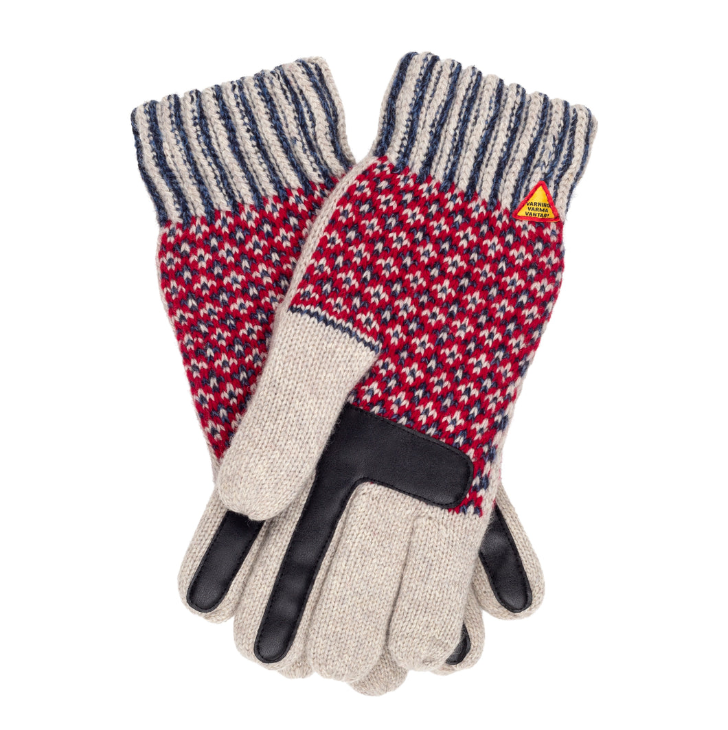 Lycksele Pattern Merino Wool Touchscreen Gloves