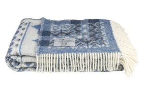 Dalarna Pattern Wool Blanket Ojbro Vantfabrik