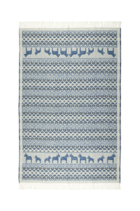 Dalarna Pattern Wool Blanket Ojbro Vantfabrik