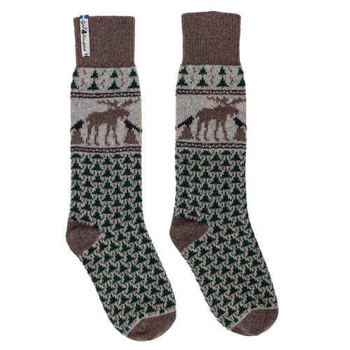 Skogen Pattern Merino Wool Boot Socks